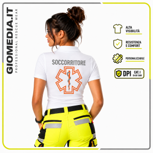 POLO DA SOCCORSO DONNA BIANCA