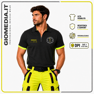 Polo First Responder con Zip per Soccorritori | GioMedia