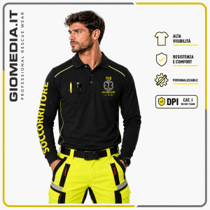 Polo Team Leader Manica Lunga per Soccorritori | GioMedia