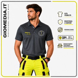 Polo Tecnica Unisex per Soccorritori Nera | GioMedia