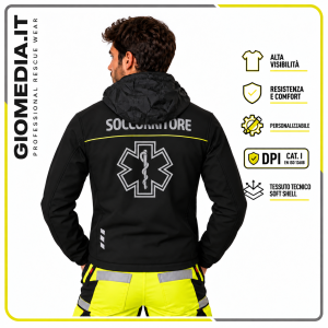 Giubbino softshell soccorritore con Star of Life e personalizzazione