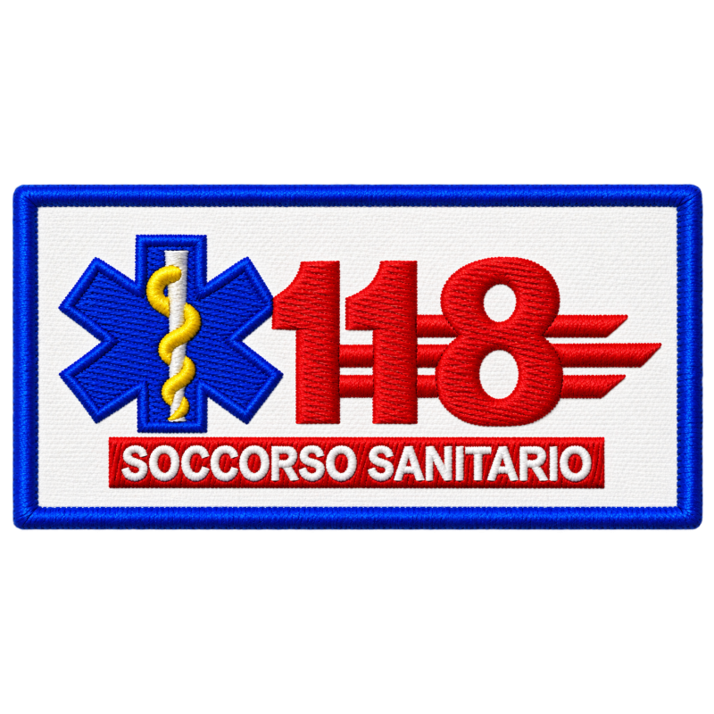 PATCH ETICHETTA RICAMATA 118 SOCCORSO SANITARIO
