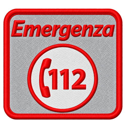PATCH 112 EMERGENZA CM 7X7 RIFRANGENTE
