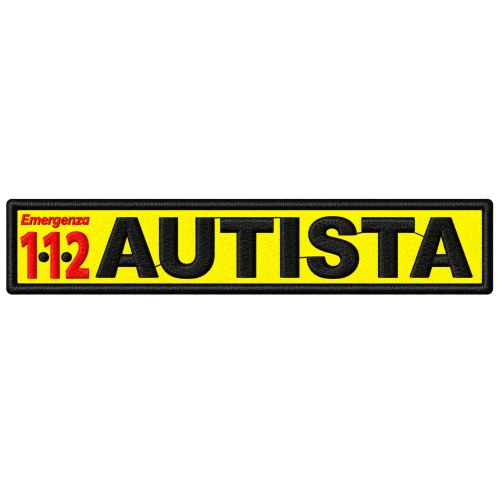 PATCH RICAMATA 24X5 112 AUTISTA CON VELCRO UNCINO