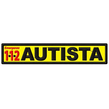 PATCH RICAMATA 24X5 112 AUTISTA CON VELCRO UNCINO