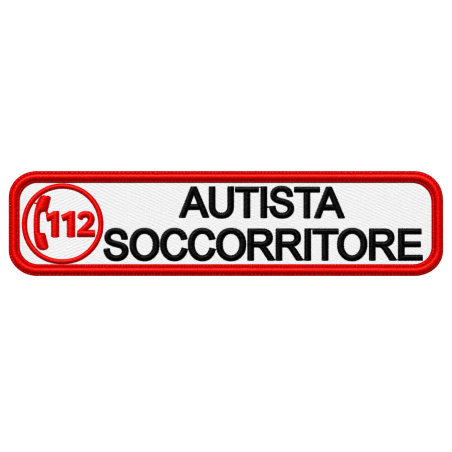 PATCH RICAMATA CM 10X2,5 112 AUTISTA SOCCORRITORE