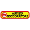 PATCH RICAMATA CM 10X2,5 112 AUTISTA SOCCORRITORE GIALLO FLUO