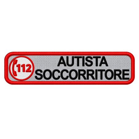 PATCH RICAMATA CM 10X2,5 112 AUTISTA SOCCORRITORE REFLEX