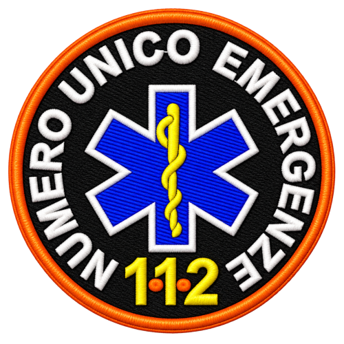 PATCH 112 DIAM 7 CM NUMERO UNICO EMERGENZE
