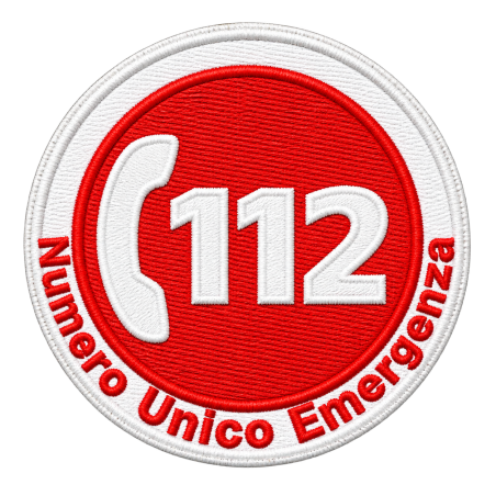 PATCH RICAMATA 112 NUMERO UNICO EMERGENZA
