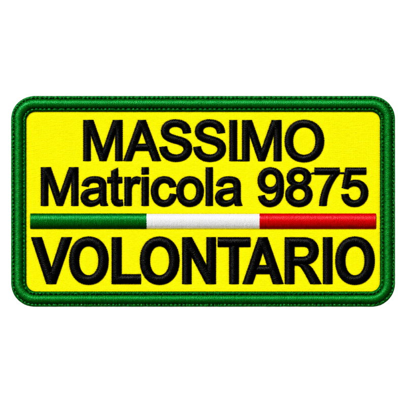 PATCH MATRICOLA VOLONTARIO CROCE VERDE PADOVA
