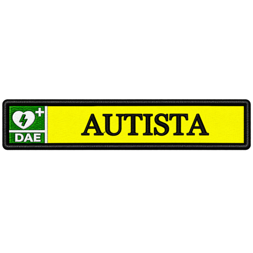 PATCH TOPPA RICAMATA DAE / AUTISTA SOCCORRITORE cm 12,5X2,5