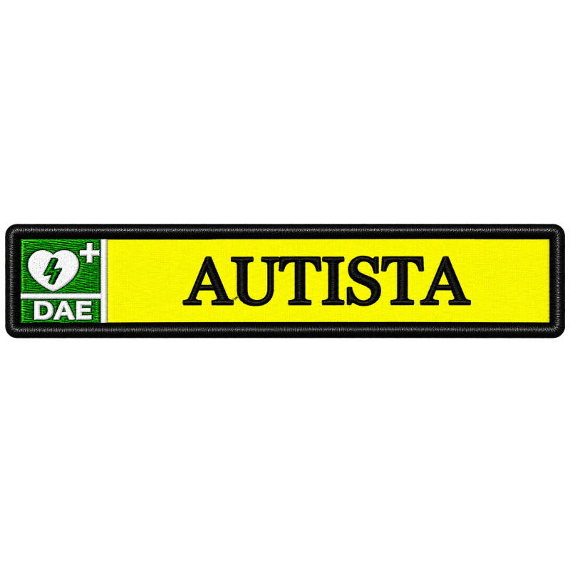 PATCH TOPPA RICAMATA DAE / AUTISTA SOCCORRITORE cm 12,5X2,5