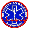 PATCH RICAMATA ROTONDA "MEDICO" CON VELCRO