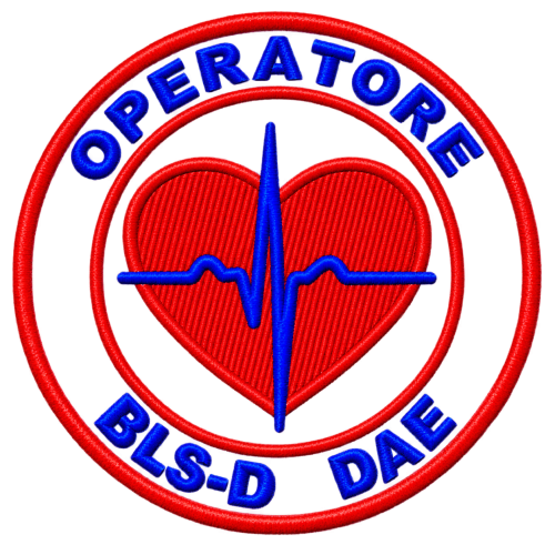 PATCH RICAMATA ROTONDA "MEDICO" CON VELCRO