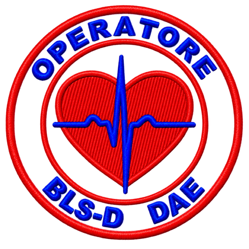 PATCH RICAMATA ROTONDA "MEDICO" CON VELCRO