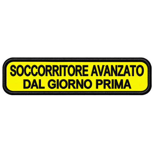 PATCH RICAMATA UMORISTICA SOCCORRITORE AVANZATO