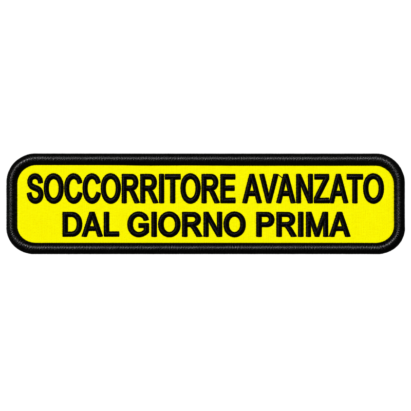 PATCH RICAMATA UMORISTICA SOCCORRITORE AVANZATO
