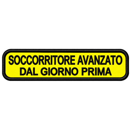 PATCH RICAMATA UMORISTICA SOCCORRITORE AVANZATO