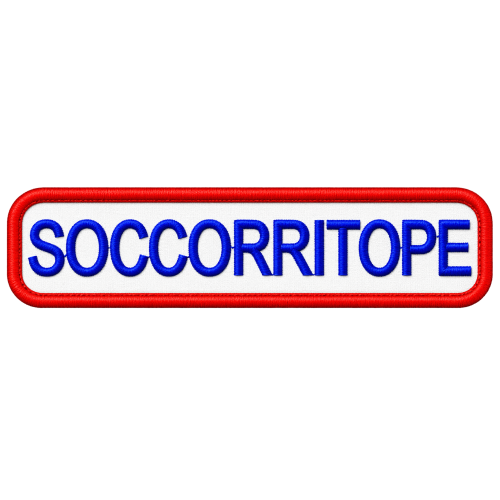 PATCH RICAMATA UMORISTICA SOCCORRI...TOPE