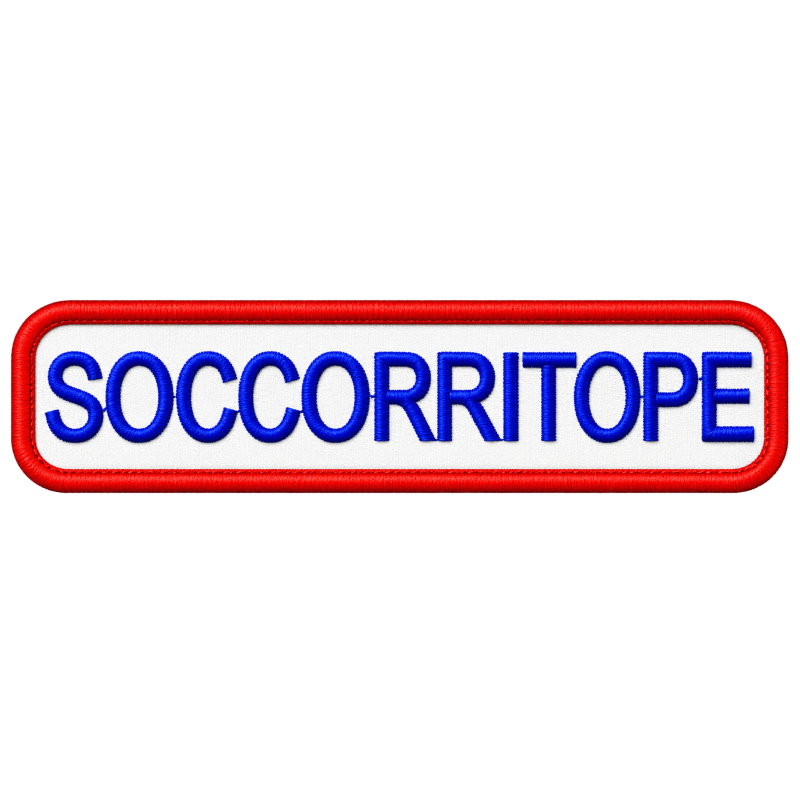 PATCH RICAMATA UMORISTICA SOCCORRI...TOPE