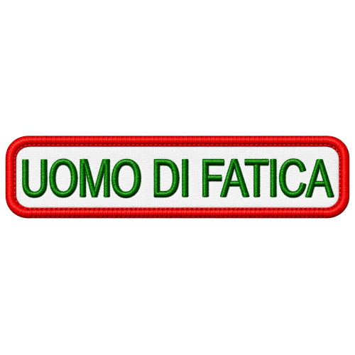 PATCH RICAMATA UMORISTICA UOMO DI FATICA