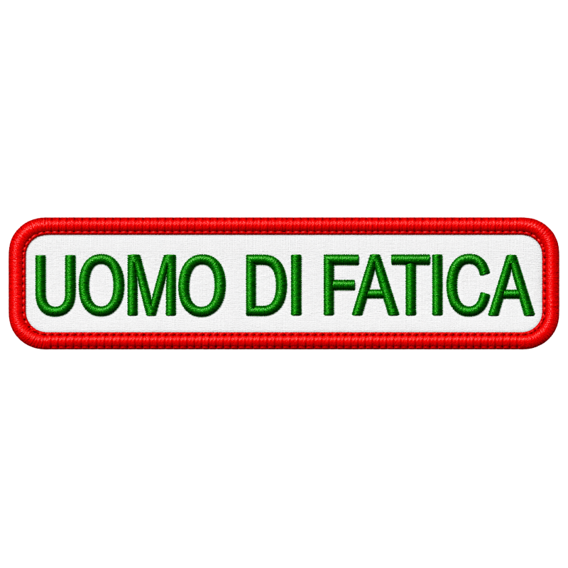 PATCH RICAMATA UMORISTICA UOMO DI FATICA