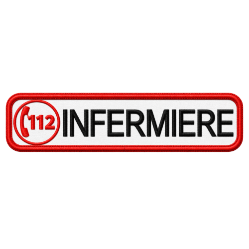 PATCH RICAMATA 10X2,5 112 INFERMIERE BIANCO