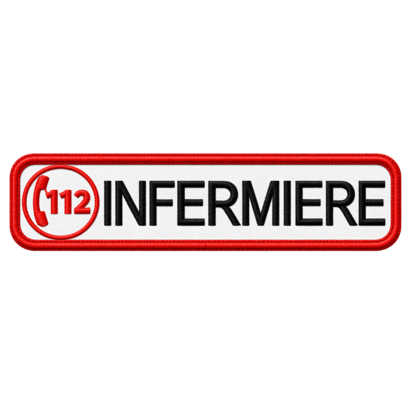 PATCH RICAMATA 10X2,5 112 INFERMIERE BIANCO