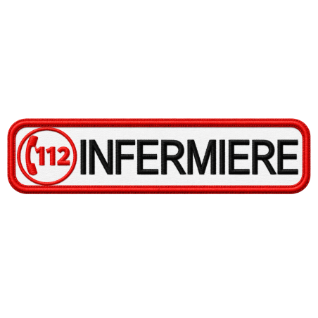 PATCH RICAMATA 10X2,5 112 INFERMIERE BIANCO
