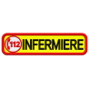 PATCH RICAMATA 10X2,5 112 INFERMIERE GIALLO FLUORESCENTE