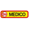 PATCH RICAMATA 10X2,5 112 MEDICO GIALLO FLUORESENTE