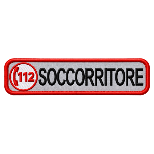 PATCH RICAMATA CM 10X2,5 112 SOCCORRITORE RIFRANGENTE