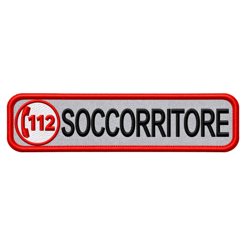 PATCH RICAMATA CM 10X2,5 112 SOCCORRITORE RIFRANGENTE