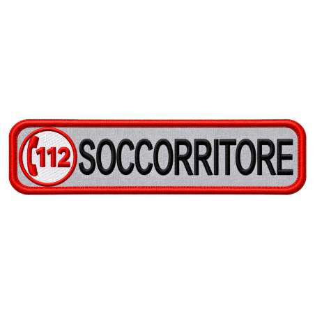 PATCH RICAMATA CM 10X2,5 112 SOCCORRITORE RIFRANGENTE