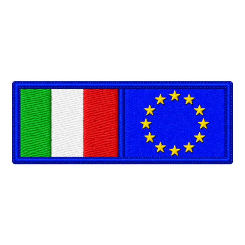 PATCH RICAMATA CM 7,5X3 ITALIA-EUROPA