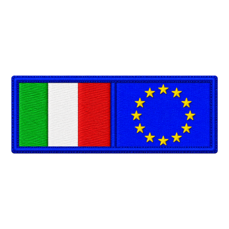 PATCH RICAMATA CM 7,5X3 ITALIA-EUROPA