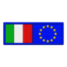 PATCH RICAMATA CM 7,5X3 ITALIA-EUROPA