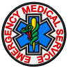PATCH RICAMATA DIAM. CM. 7 EMERGENCY MEDICAL SERVICE