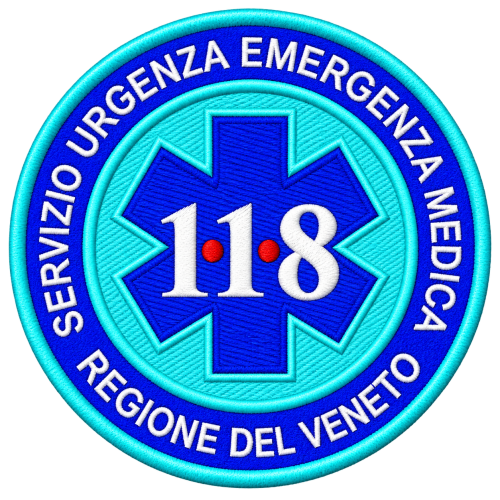 PATCH RICAMATA DIAM. CM. 20 118 SUEM VENETO AZZURRO