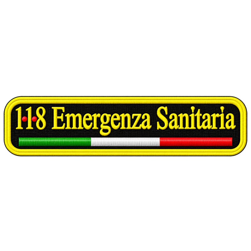 PATCH RICAMATA CM 10Z2,5 118 EMERGENZA SANITARIA - ITALIA