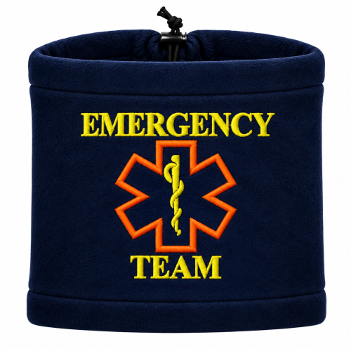 copy of SCALDACOLLO IN PILE BLU NAVY RICAMATO 112 EMERGENZA