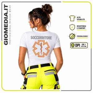 copy of T-SHIRT DA SOCCORSO LADY WHITE