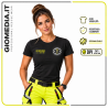 T-Shirt Donna per Soccorritori in Cotone Nera | GioMedia