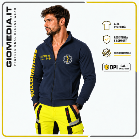 FELPA DA SOCCORSO ECO-CLASSIC UNISEX PERSONALIZZABILE