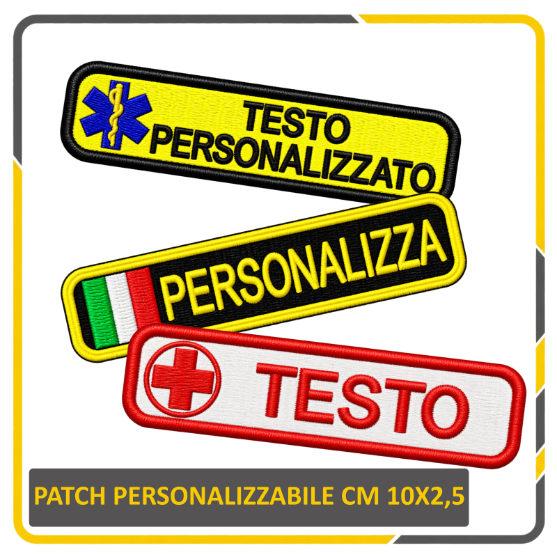 Patch Ricamata Personalizzata 10×2,5 cm | GioMedia