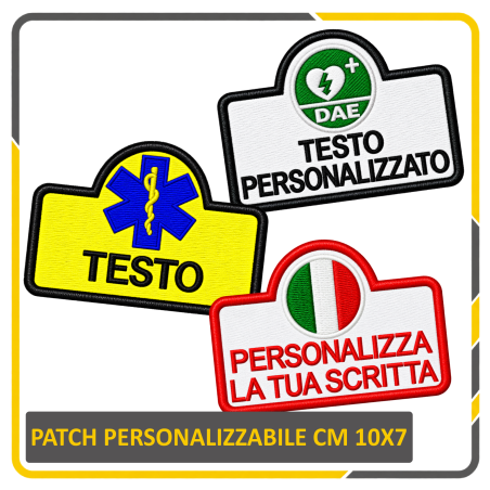 Patch ricamata personalizzata 10×7 cm | GioMedia