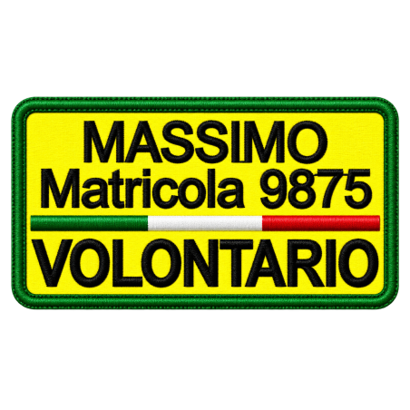 PATCH P.O. CROCE VERDE PADOVA MATRICOLA VOLONTARIO
