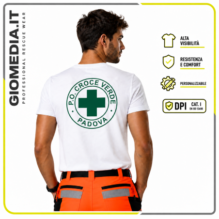 T-shirt Volontario P.O. Croce Verde Padova Unisex | GioMedia